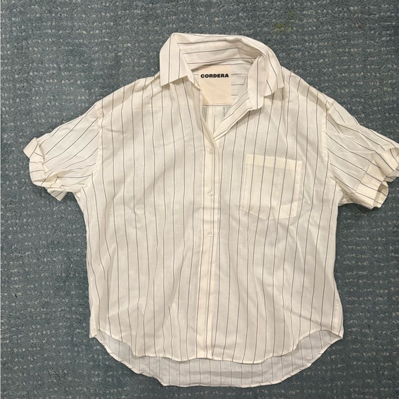 Cordera Tops - Cordera Striped Short Sleeve Shirt